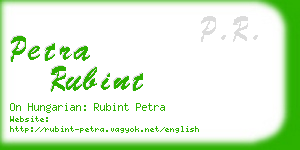 petra rubint business card